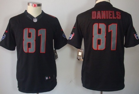 Nike Houston Texans #81 Owen Daniels Black Impact Limited Kids Jersey 