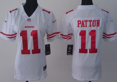 Nike San Francisco 49ers #11 Quinton Patton White Game Womens Jersey 