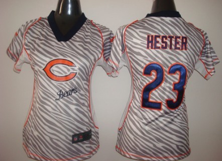 Nike Chicago Bears #23 Devin Hester 2012 Womens Zebra Fashion Jersey