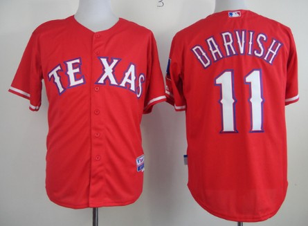 Texas Rangers #11 Yu Darvish 2014 Red Jersey 