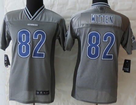 Nike Dallas Cowboys #82 Jason Witten 2013 Gray Vapor Kids Jersey 