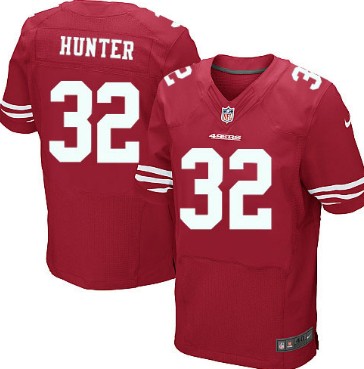 Nike San Francisco 49ers #32 Kendall Hunter Red Elite Jersey 