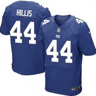 Nike New York Giants #44 Peyton Hillis Blue Elite Jersey 