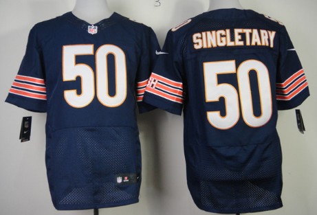 Nike Chicago Bears #50 Mike Singletary Blue Elite Jersey