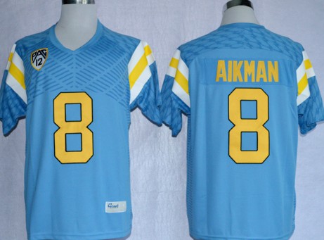 UCLA Bruins #8 Troy Aikman Light Blue Jersey