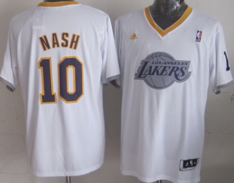 Los Angeles Lakers #10 Steve Nash Revolution 30 Swingman 2013 Christmas Day White Jersey 