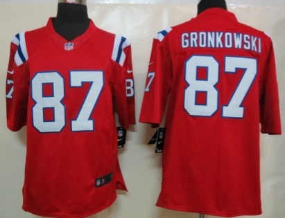 Nike New England Patriots #87 Rob Gronkowski Red Limited Jersey 