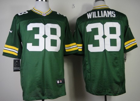 Nike Green Bay Packers #38 Tramon Williams Green Elite Jersey