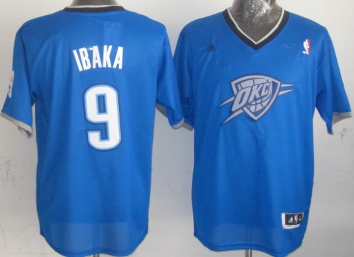 Oklahoma City Thunder #9 Serge Ibaka Revolution 30 Swingman 2013 Christmas Day Blue Jersey 