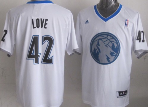 Minnesota Timberwolves #42 Kevin Love Revolution 30 Swingman 2013 Christmas Day White Jersey 