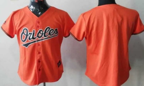 Baltimore Orioles Blank Orange Womens Jersey 