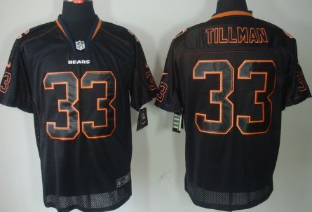 Nike Chicago Bears #33 Charles Tillman Lights Out Black Elite Jersey 