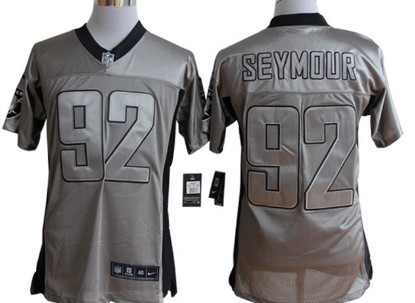 Nike Oakland Raiders #92 Richard Seymour Gray Shadow Elite Jersey 