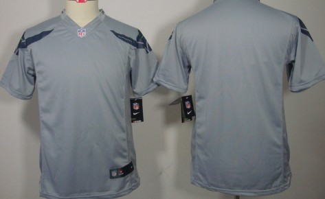 Nike Seattle Seahawks Blank Gray Limited Kids Jersey