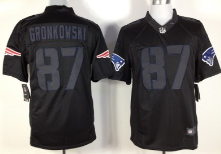 Nike New England Patriots #87 Rob Gronkowski Black Impact Limited Jersey 