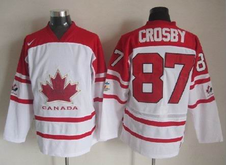 2010 Olympics Canada #87 Sidney Crosby White Jersey