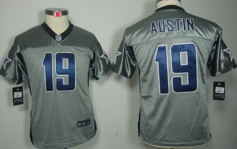 Nike Dallas Cowboys #19 Miles Austin Gray Shadow Kids Jersey 