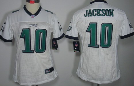 Nike Philadelphia Eagles #10 DeSean Jackson White Limited Womens Jersey 