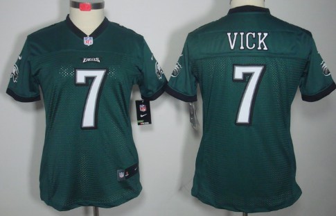 Nike Philadelphia Eagles #7 Michael Vick Dark Green Limited Womens Jersey 