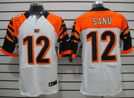 Nike Cincinnati Bengals #12 Mohamed Sanu White Elite Jersey 