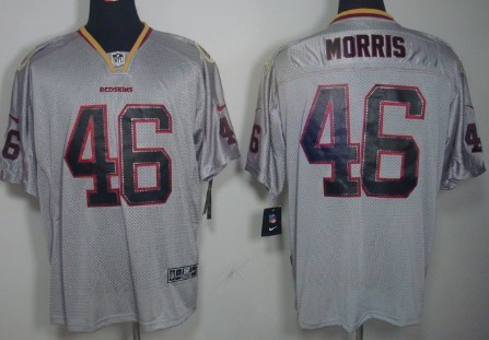 Nike Washington Redskins #46 Alfred Morris Lights Out Gray Elite Jersey 