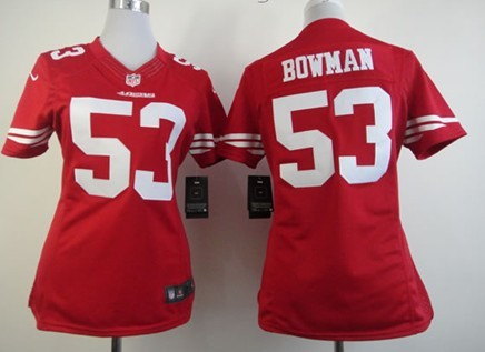 Nike San Francisco 49ers #53 NaVorro Bowman Red Limited Womens Jersey 