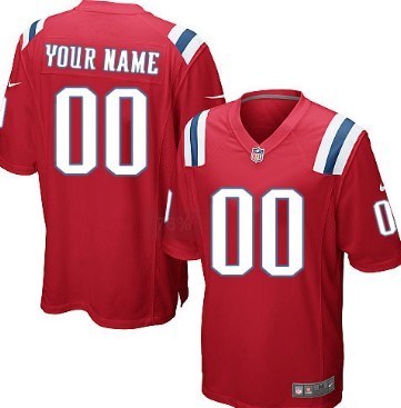 Men's Nike New England Patriots Customized Red Game Jersey