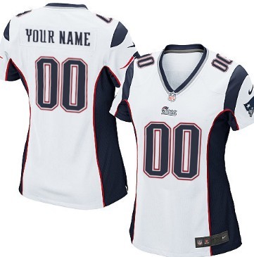 Women's Nike New England Patriots Customized White Game Jersey 