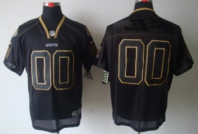 Men's Nike New Orleans Saints Customized Lights Out Black Elite Jersey