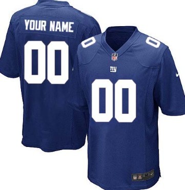 Men's Nike New York Giants Customized Blue Game Jersey 