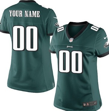 Women's Nike Philadelphia Eagles Customized Dark Green Game Jersey 