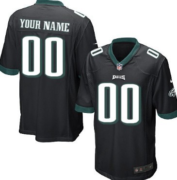 Men's Nike Philadelphia Eagles Customized Black Limited Jersey