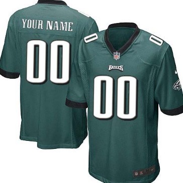 Kids' Nike Philadelphia Eagles Customized Dark Green Limited Jersey 