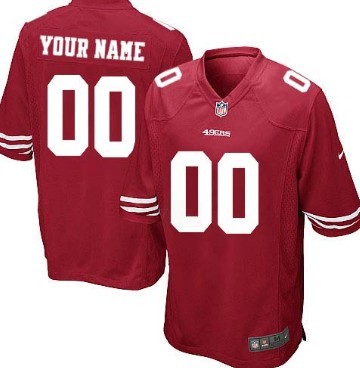 Kids' Nike San Francisco 49ers Customized Red Game Jersey 