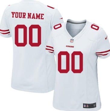 Women's Nike San Francisco 49ers Customized White Limited Jersey 