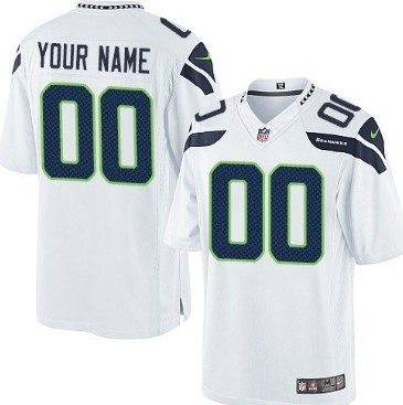 Men's Nike Seattle Seahawks Customized White Limited Jersey 