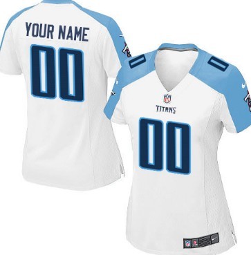 Women's Nike Tennessee Titans Customized White Limited Jersey