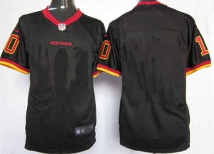 Men's Nike Washington Redskins Customized Black Limited Jersey 