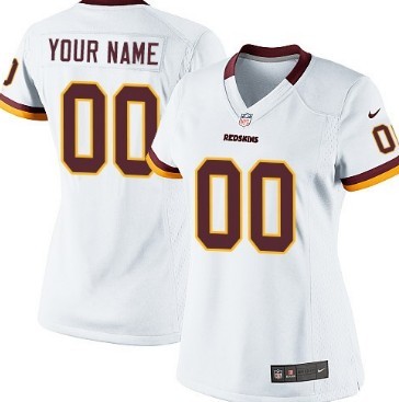 Women's Nike Washington Redskins Customized White Limited Jersey 