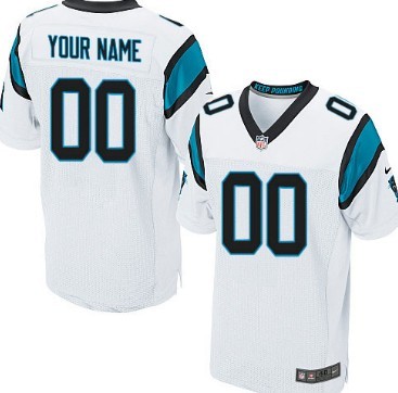 Men's Nike Carolina Panthers Customized White Elite Jersey