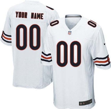 Men's Nike Chicago Bears Customized White Game Jersey