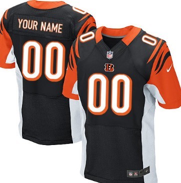 Men's Nike Cincinnati Bengals Customized Black Elite Jersey