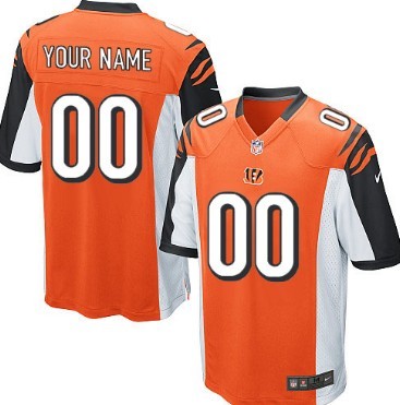 Men's Nike Cincinnati Bengals Customized Orange Game Jersey