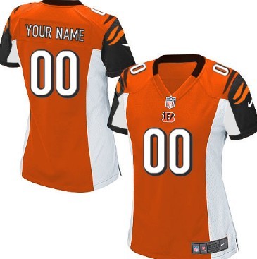 Women's Nike Cincinnati Bengals Customized Orange Limited Jersey