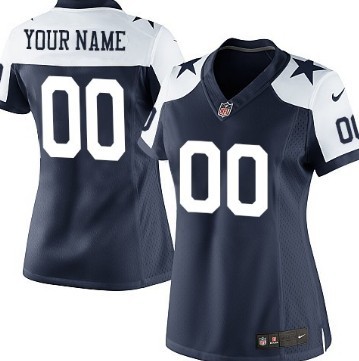 Women's Nike Dallas Cowboys Customized Blue Thanksgiving Game Jersey 