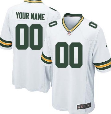 Kids' Nike Green Bay Packers Customized White Game Jersey 