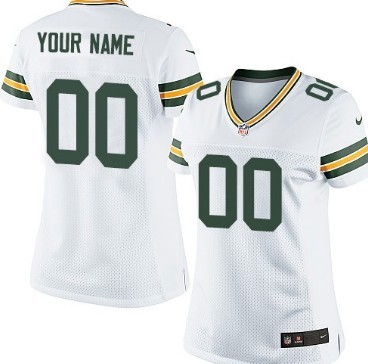 Women's Nike Green Bay Packers Customized White Game Jersey 