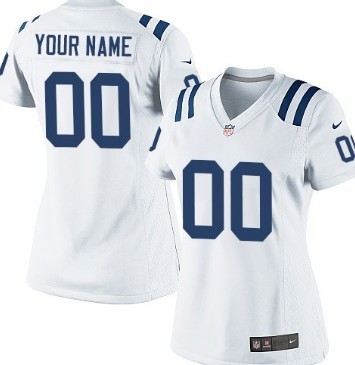 Women's Nike Indianapolis Colts Customized White Game Jersey