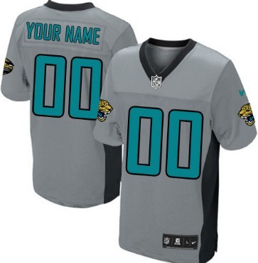 Men's Nike Jacksonville Jaguars Customized Gray Shadow Elite Jersey