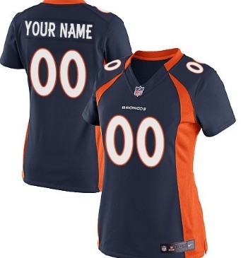 Women's Nike Denver Broncos Customized Blue Limited Jersey